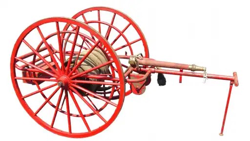 an old hose cart